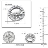 0.85 Carat (ctw) 14k White Gold Round White Diamond Cluster Style Removable Jackets for Stud Earrings