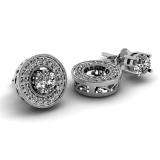 0.35 Carat (ctw) 14k White Gold Round White Diamond Removable Jackets for Stud Earrings 1/3 CT