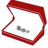 0.55 Carat (ctw) 14k White Gold Round White Diamond Removable Jackets for Stud Earrings 1/2 CT
