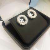 0.85 Carat (ctw) 14k White Gold Round White Diamond Removable Jackets for Stud Earrings