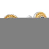 0.05 Carat (ctw) 14k Gold Plated Sterling Silver Round Black Diamond Ladies Cluster Fancy Stud Earrings