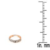 0.40 Carat (ctw) 10K Rose Gold Round Black & White Diamond Ladies Stackable Anniversary Wedding Band Enhancer Guard Ring