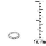 0.40 Carat (ctw) 18K White Gold Round Black & White Diamond Ladies Stackable Anniversary Wedding Band Enhancer Guard Ring