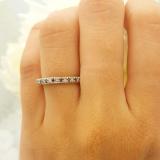 0.40 Carat (ctw) 18K Yellow Gold Round Black & White Diamond Ladies Stackable Anniversary Wedding Band Enhancer Guard Ring
