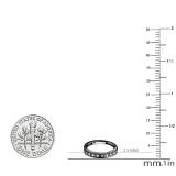 0.40 Carat (ctw) Black Rhodium Plated 10K White Gold Round Black & White Diamond Ladies Stackable Anniversary Wedding Band Enhancer Guard Ring