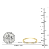 0.20 Carat (ctw) 18K Yellow Gold Round and Baguette Cut Diamond Ladies Anniversary Wedding Band Stackable Ring 1/5 CT