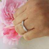 0.65 Carat (Ctw) 14K White Gold Brilliant Round & Princess Cut Diamond Ladies Engagement Bridal Semi Mount Ring (No Center Stone)