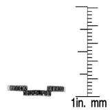 0.25 Carat (ctw) 10K White Gold Round Cut Black Diamond Ladies Stackable Anniversary Wedding Contour Band Guard Ring 1/4 CT