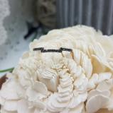 0.25 Carat (ctw) 10K White Gold Round Cut Black Diamond Ladies Stackable Anniversary Wedding Contour Band Guard Ring 1/4 CT