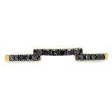 0.25 Carat (ctw) 14K Yellow Gold Round Cut Black Diamond Ladies Stackable Anniversary Wedding Contour Band Guard Ring 1/4 CT