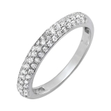 14K White Gold Round Cut Diamond Ladies Bridal Semi Mount BAND ONLY
