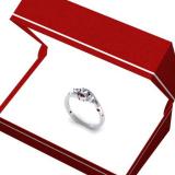 0.25 Carat (ctw) 10K White Gold Round Cut Diamond Ladies Bridal 3 Stone Swirl Engagement Ring 1/4 CT