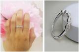 0.25 Carat (ctw) 10K White Gold Round Diamond Ladies Bridal Stackable Anniversary Wedding Band Swirl Ring 1/4 CT