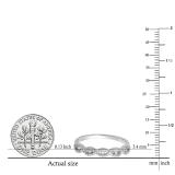 0.25 Carat (ctw) 10K White Gold Round Diamond Ladies Bridal Stackable Anniversary Wedding Band Swirl Ring 1/4 CT