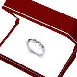 0.25 Carat (ctw) 14K White Gold Round Black & White Diamond Ladies Bridal Stackable Anniversary Wedding Band Swirl Ring 1/4 CT