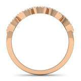 0.25 Carat (ctw) 14K Rose Gold Round Champagne & White Diamond Ladies Bridal Stackable Anniversary Wedding Band Swirl Ring 1/4 CT