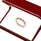 0.25 Carat (ctw) 14K Rose Gold Round Champagne & White Diamond Ladies Bridal Stackable Anniversary Wedding Band Swirl Ring 1/4 CT