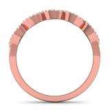 0.25 Carat (ctw) 14K Rose Gold Round Diamond Ladies Bridal Stackable Anniversary Wedding Band Swirl Ring 1/4 CT
