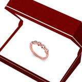 0.25 Carat (ctw) 14K Rose Gold Round Diamond Ladies Bridal Stackable Anniversary Wedding Band Swirl Ring 1/4 CT