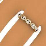 0.25 Carat (ctw) 14K Yellow Gold Round Diamond Ladies Bridal Stackable Anniversary Wedding Band Swirl Ring 1/4 CT