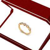 0.25 Carat (ctw) 14K Yellow Gold Round Diamond Ladies Bridal Stackable Anniversary Wedding Band Swirl Ring 1/4 CT