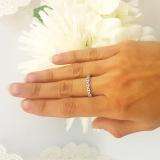 0.25 Carat (ctw) 14K White Gold Round Diamond Ladies Bridal Stackable Anniversary Wedding Band Swirl Ring 1/4 CT