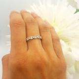 0.25 Carat (ctw) 14K White Gold Round Diamond Ladies Bridal Stackable Anniversary Wedding Band Swirl Ring 1/4 CT