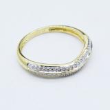 0.20 Carat (ctw) 14K White Gold Round White Diamond Ladies Double Row Curved Anniversary Wedding Band 1/5 CT