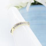 0.20 Carat (ctw) 14K White Gold Round White Diamond Ladies Double Row Curved Anniversary Wedding Band 1/5 CT