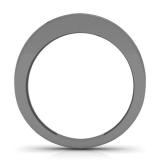 0.70 Carat (ctw) Black Plated Sterling Silver Real Black Round Diamond Men's Channel Set 5 Stone Anniversary Wedding Band 3/4 CT