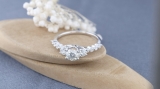 1.50 Carat (ctw) 10K White Gold Round Diamond Ladies Bridal 3 Stone Engagement Ring 1 1/2 CT