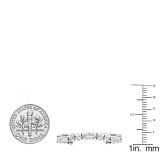 0.20 Carat (ctw) 14K White Gold Round Diamond Ladies Wedding Contour Band Guard Ring 1/5 CT