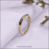 0.25 Carat (ctw) 10K Yellow Gold Round Diamond Ladies Anniversary Wedding Stackable Band Guard Chevron Ring 1/4 CT