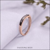 0.25 Carat (ctw) 14K Rose Gold Round Diamond Ladies Anniversary Wedding Stackable Band Guard Chevron Ring 1/4 CT