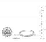0.15 Carat (ctw) 14K White Gold Round Diamond Ladies Anniversary Wedding Band Stackable Ring