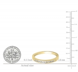 0.15 Carat (ctw) 14K Yellow Gold Round Diamond Ladies Anniversary Wedding Band Stackable Ring