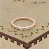 0.15 Carat (ctw) 18K Rose Gold Round Diamond Ladies Anniversary Wedding Band Stackable Ring