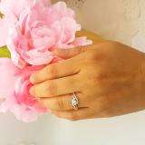 0.55 Carat (ctw) 14K Yellow Gold Round Diamond Ladies Twisted Style Bridal Engagement Ring With Matching Band Set 1/2 CT