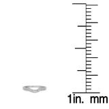 0.15 Carat (ctw) 10K White Gold Round Cut White Diamond Ladies Anniversary Wedding Stackable Band Contour Guard Ring