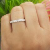 1.45 Carat (ctw) 18K White Gold Round Diamond Ladies Wedding Anniversary Band Stackable Eternity Ring 1 1/2 CT