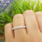 1.45 Carat (ctw) 18K White Gold Round Diamond Ladies Wedding Anniversary Band Stackable Eternity Ring 1 1/2 CT