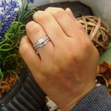 1.10 Carat (ctw) 14K White Gold Princess Cut Diamond Ladies Bridal Engagement Ring With Matching Band Set 1 CT