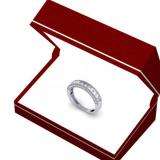1.00 Carat (ctw) 14K White Gold Princess & Round Diamond Ladies Bridal Anniversary Wedding Band Stackable Ring 1 CT