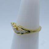 0.23 Carat (ctw) 14K Yellow Gold Real Round White Diamond Ladies Right Hand Journey Ring 1/4 CT