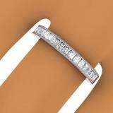 0.60 Carat (ctw) 14K White Gold Princess Cut Diamond Ladies Milgrain Anniversary Wedding Band Stackable Ring