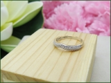 0.25 Carat (ctw) 10K Yellow Gold Round White Diamond Ladies Double Row Curved Anniversary Wedding Stackable Band 1/4 CT