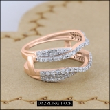 0.75 Carat (ctw) 10K Rose Gold Round Diamond Ladies Anniversary Wedding Band Enhancer Guard Double Ring 3/4 CT