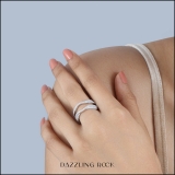 0.75 Carat (ctw) 10K White Gold Round Diamond Ladies Anniversary Wedding Band Enhancer Guard Double Ring 3/4 CT