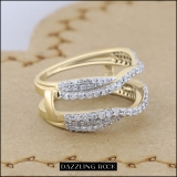 0.75 Carat (ctw) 10K Yellow Gold Round Diamond Ladies Anniversary Wedding Band Enhancer Guard Double Ring 3/4 CT