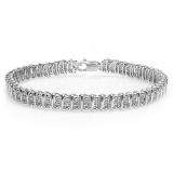 0.50 Carat (ctw) Sterling Silver Round Cut Diamond Ladies Tennis Bracelet 1/2 CT